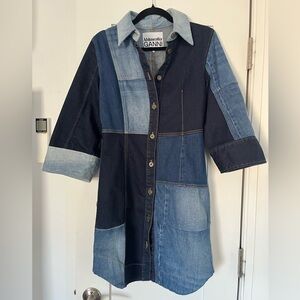Ganni x Ahluwalia Denim Patchwork Dress